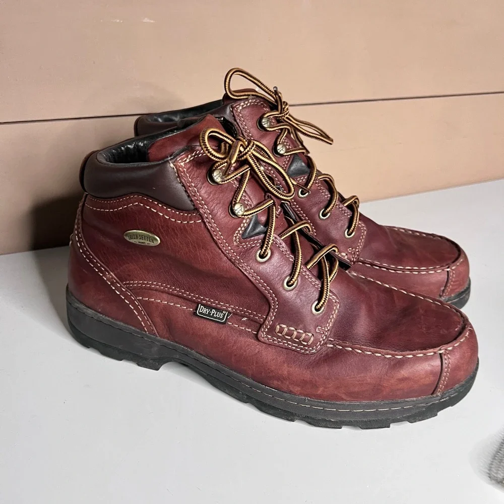 Irish Setter Hunt Mens 12 D Red Leather Dry-Plus Waterproof Moc Toe‎ Boots 1892